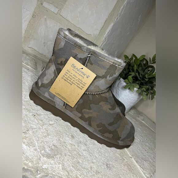 Bearpaw Aleesa Exotic green camouflage boots sz 11 - Picture 4 of 10